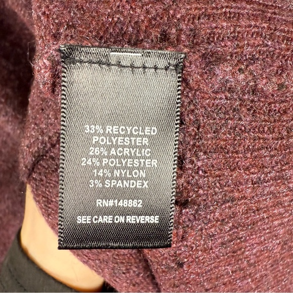 Torrid Vegan Cashmere Maroon Knit Cardigan Sweater Size 2X - Picture 10 of 13